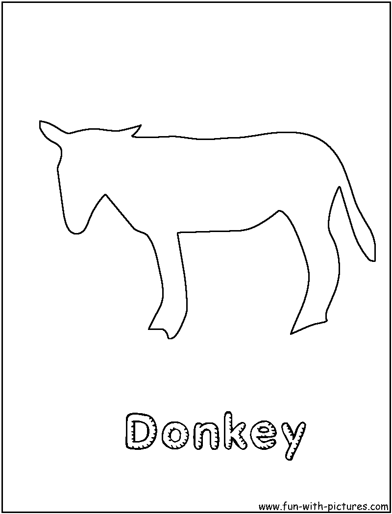 Donkey Coloring Page 