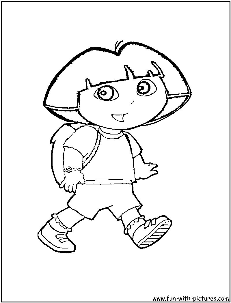 Dora The Explorer Coloring Page 