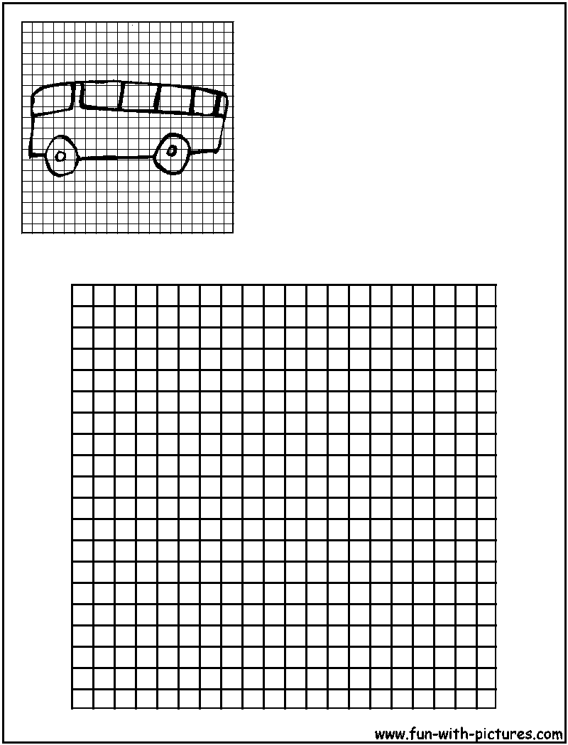 Draw Color Bus Coloring Page 
