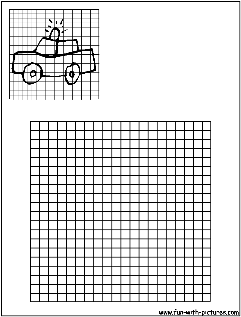 Draw Color Policecar Coloring Page 