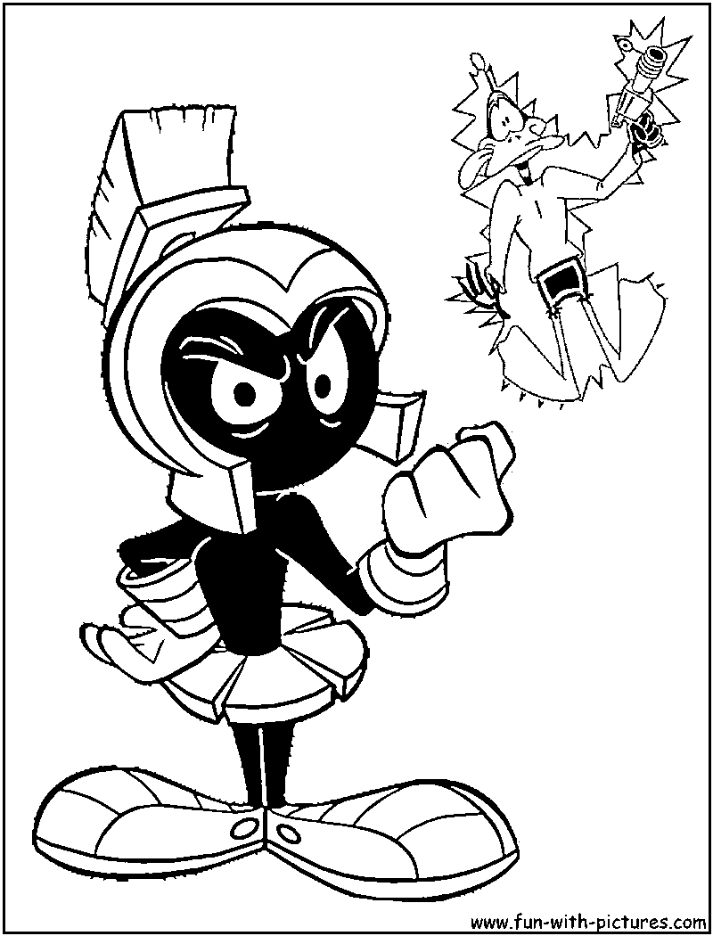Duckdodgers Marvinthemartian Coloring Page 