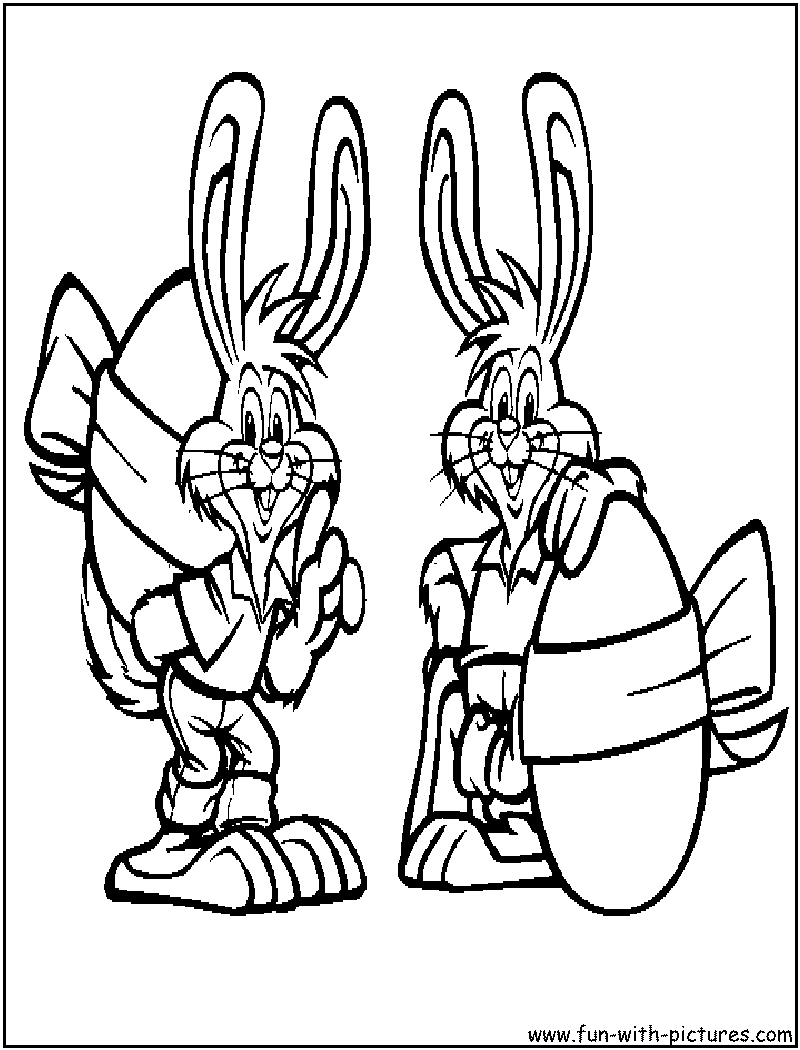 Easter Bunnies Coloring Page1 