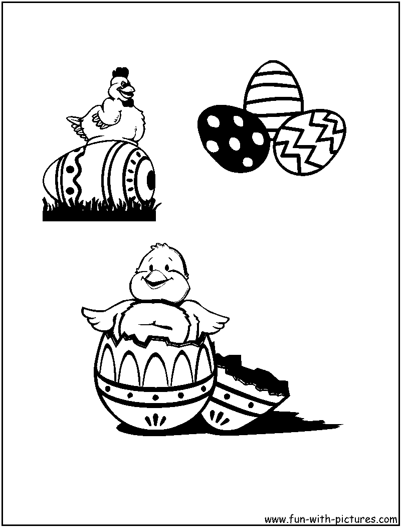 Easter Eggs Coloring Page 