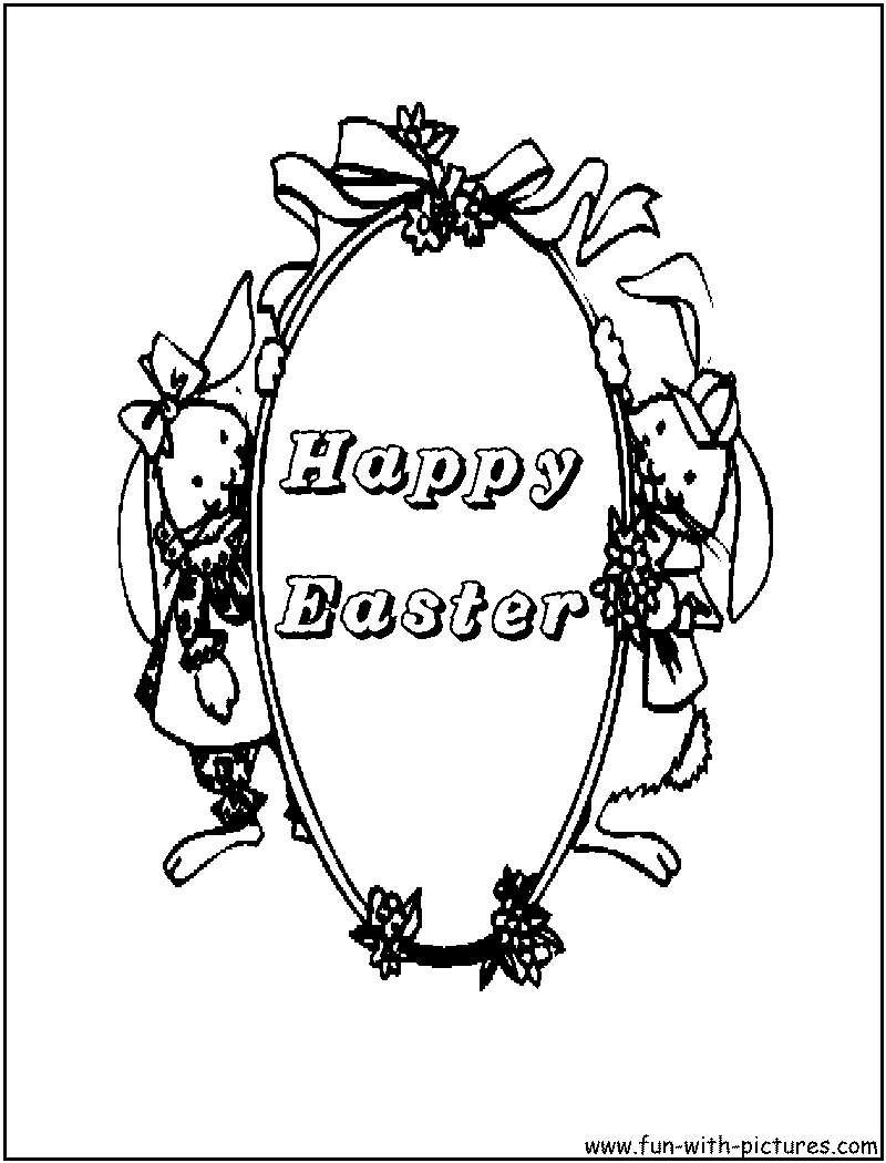 Easter Greetings Coloring Page 