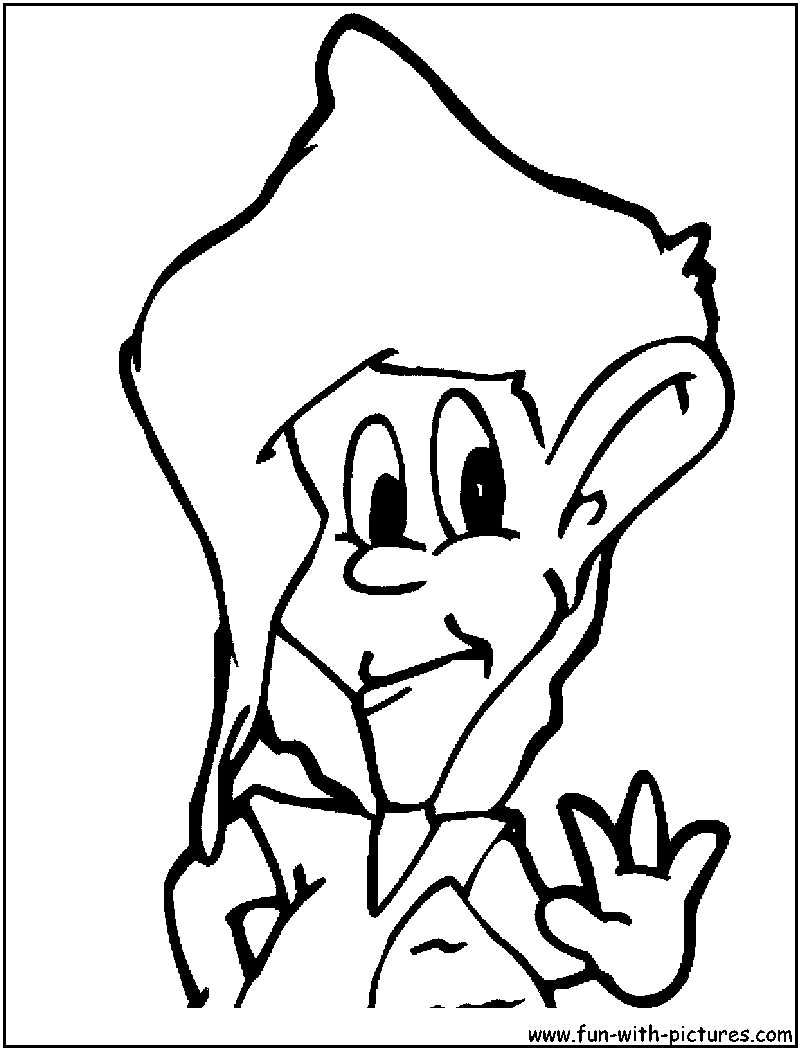 Elf Face Coloring Page 