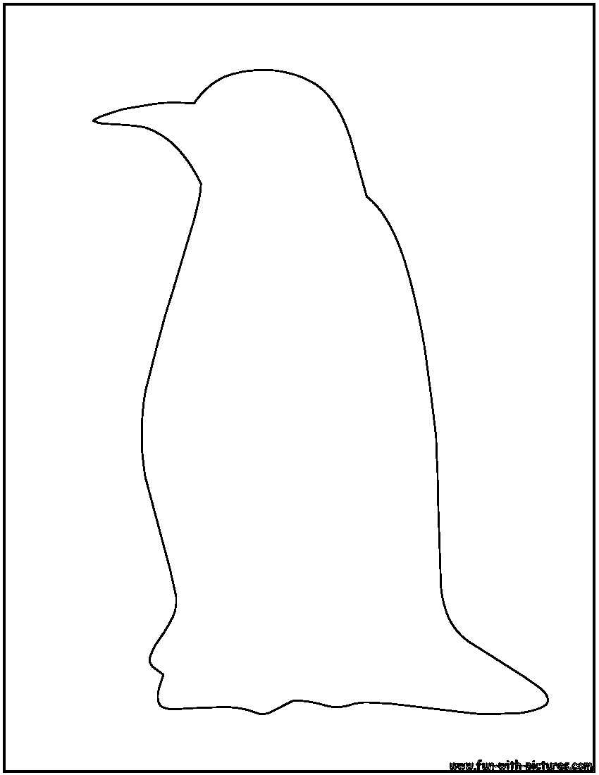 Emperor Penguin Outline Coloring Page 