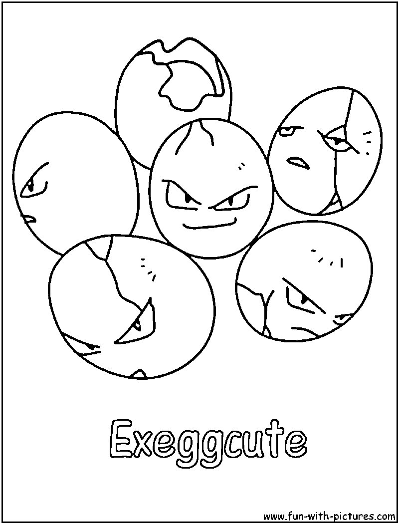 Exeggcute Coloring Page 