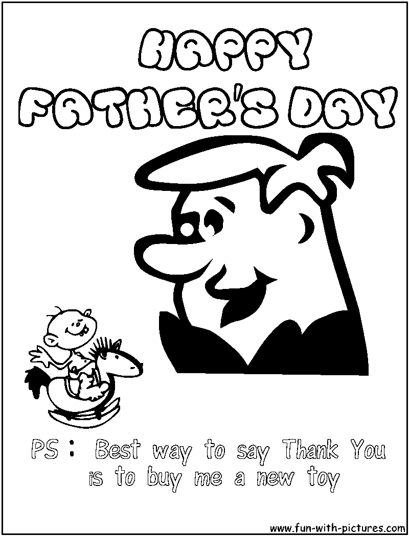Fathers Day Coloring Page 