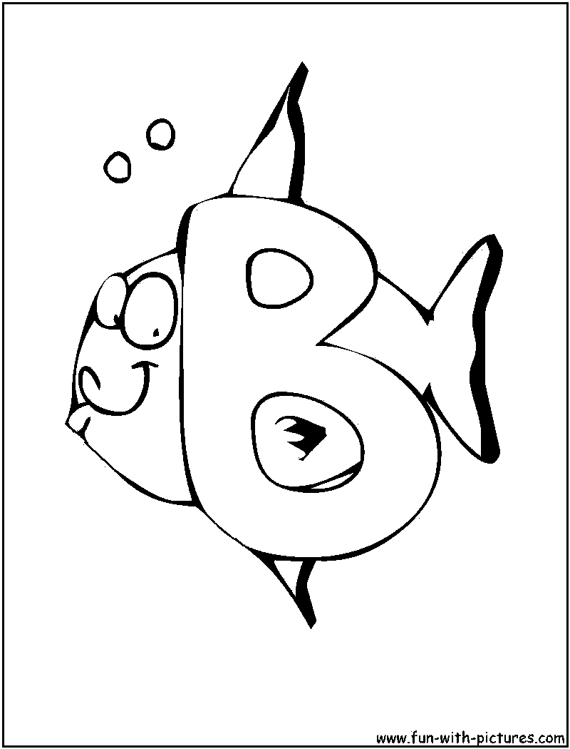 Fish B Coloring Page 