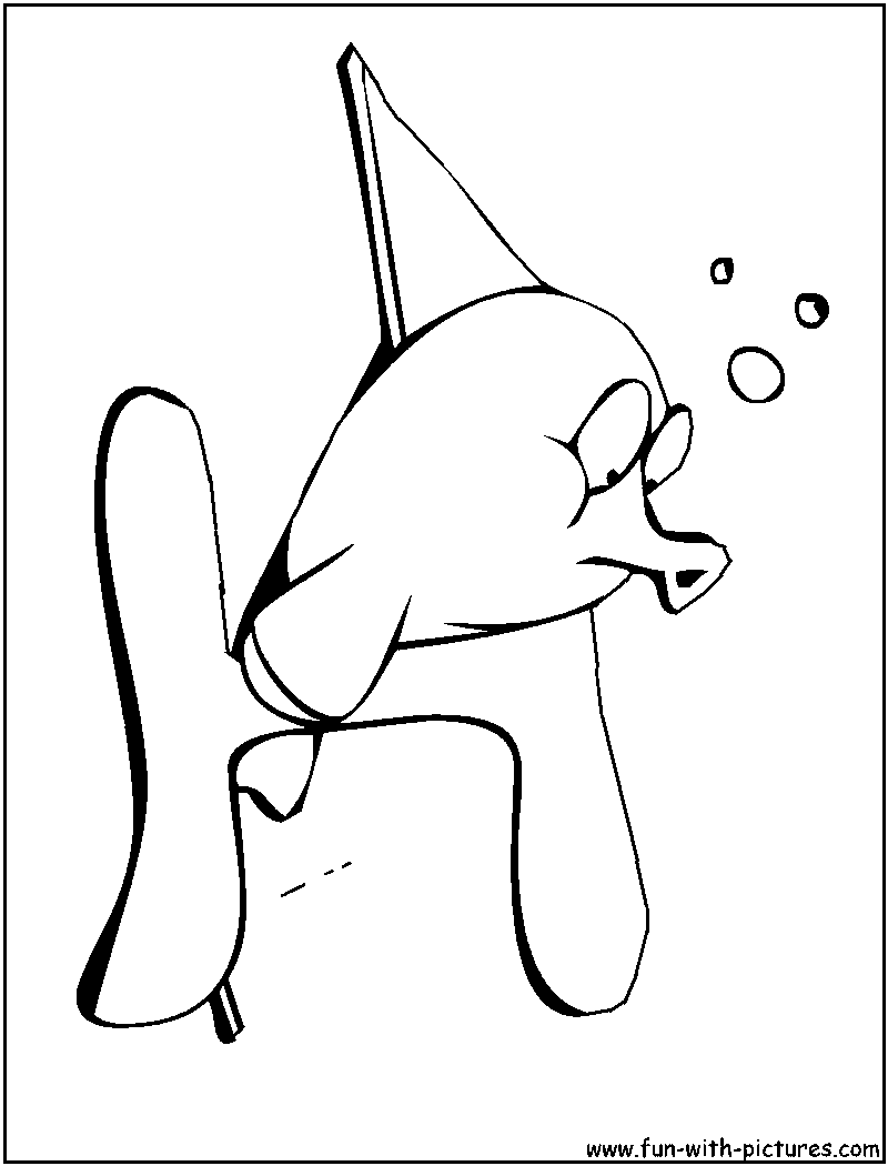 Fish H Coloring Page 
