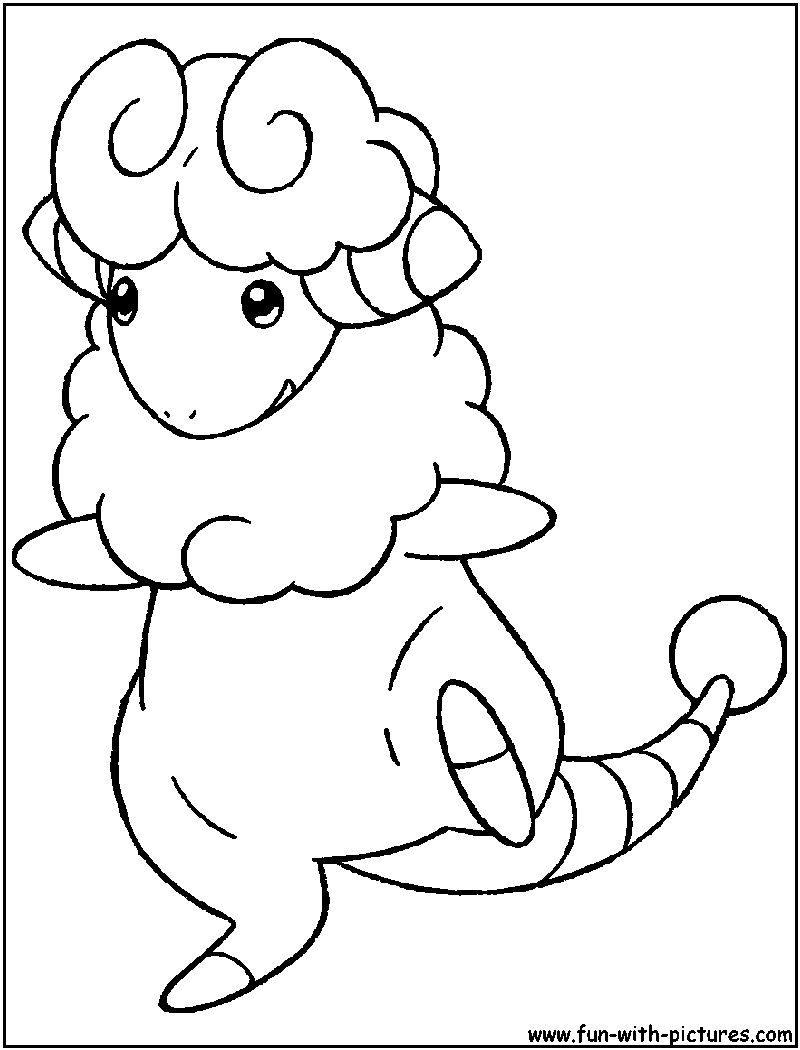 Flaaffy Coloring Page 