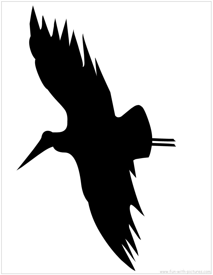 Flying Stork Silhouette