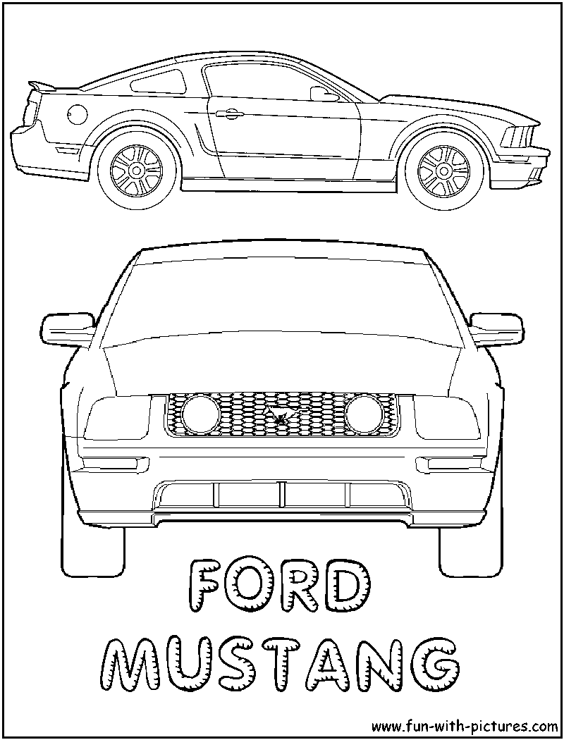 Ford Mustang Coloring Page
