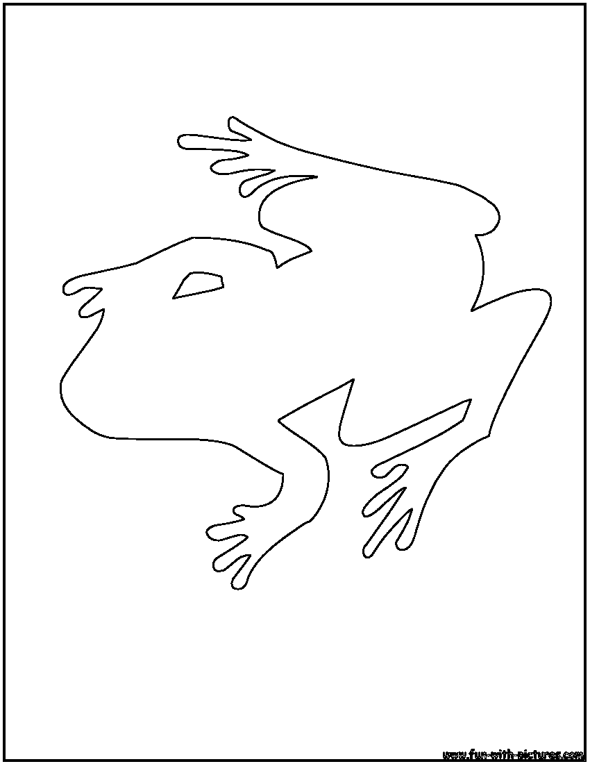 Frog Outline Coloring Page 