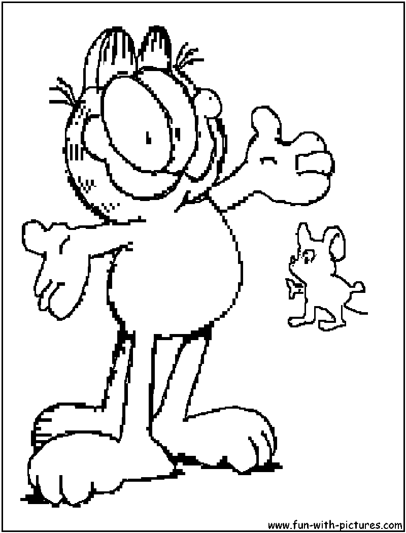 Garfield Coloring Page 