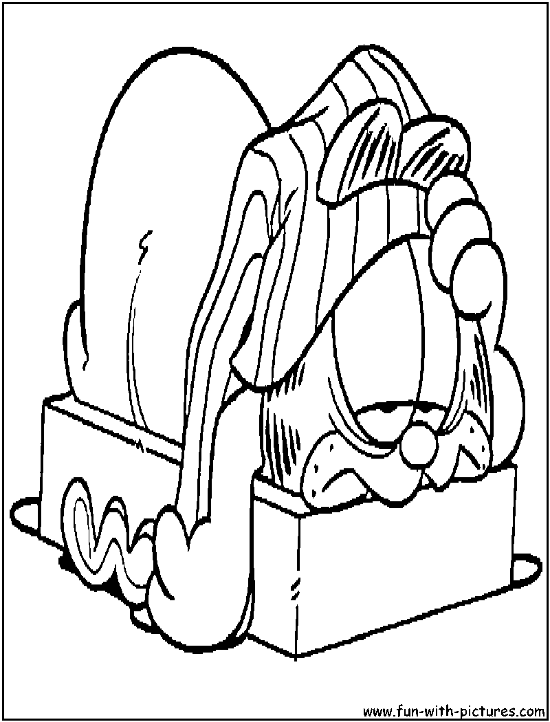 Garfield Hangover Coloring Page 