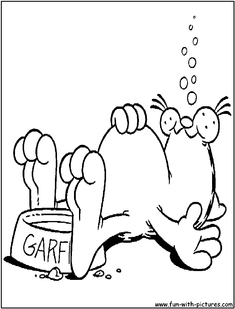 Garfield Siesta Coloring Page 