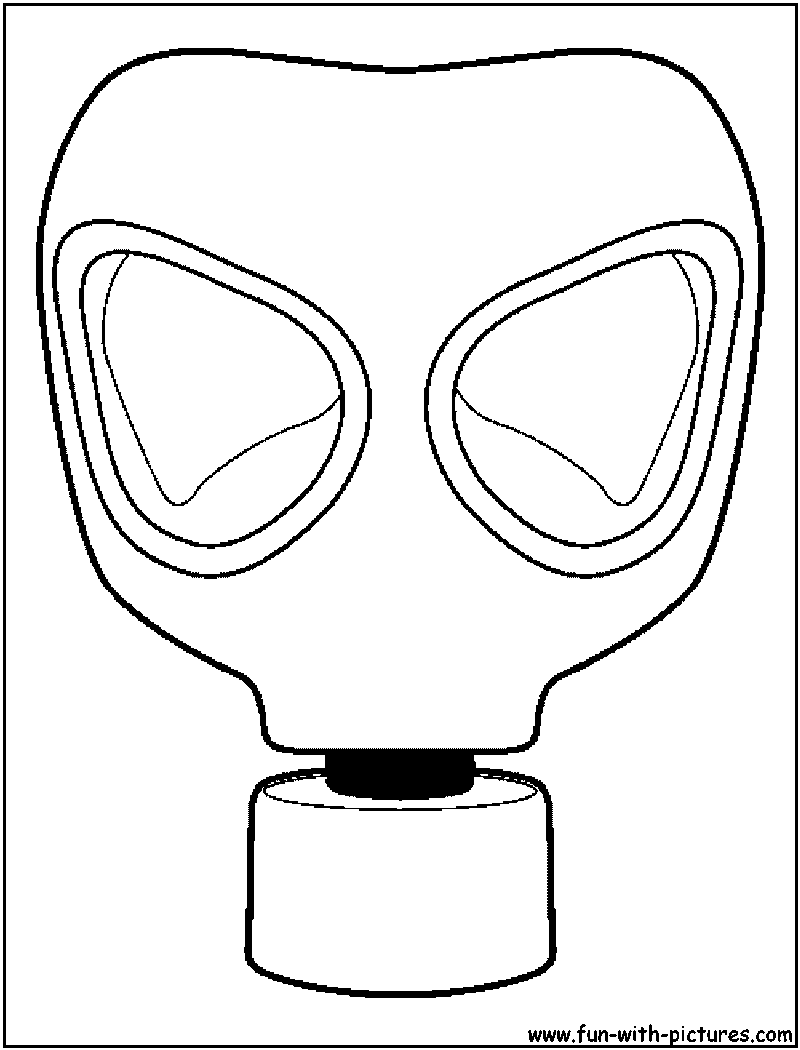 Gas Mask Coloring Page 