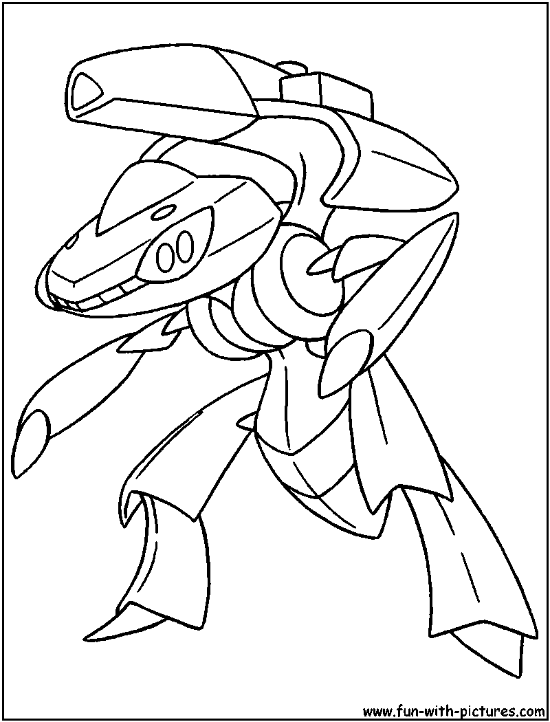 Genesect Coloring Page 