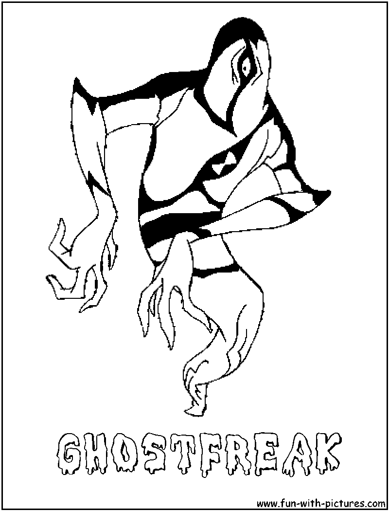 Ghostfreak Coloring Page 