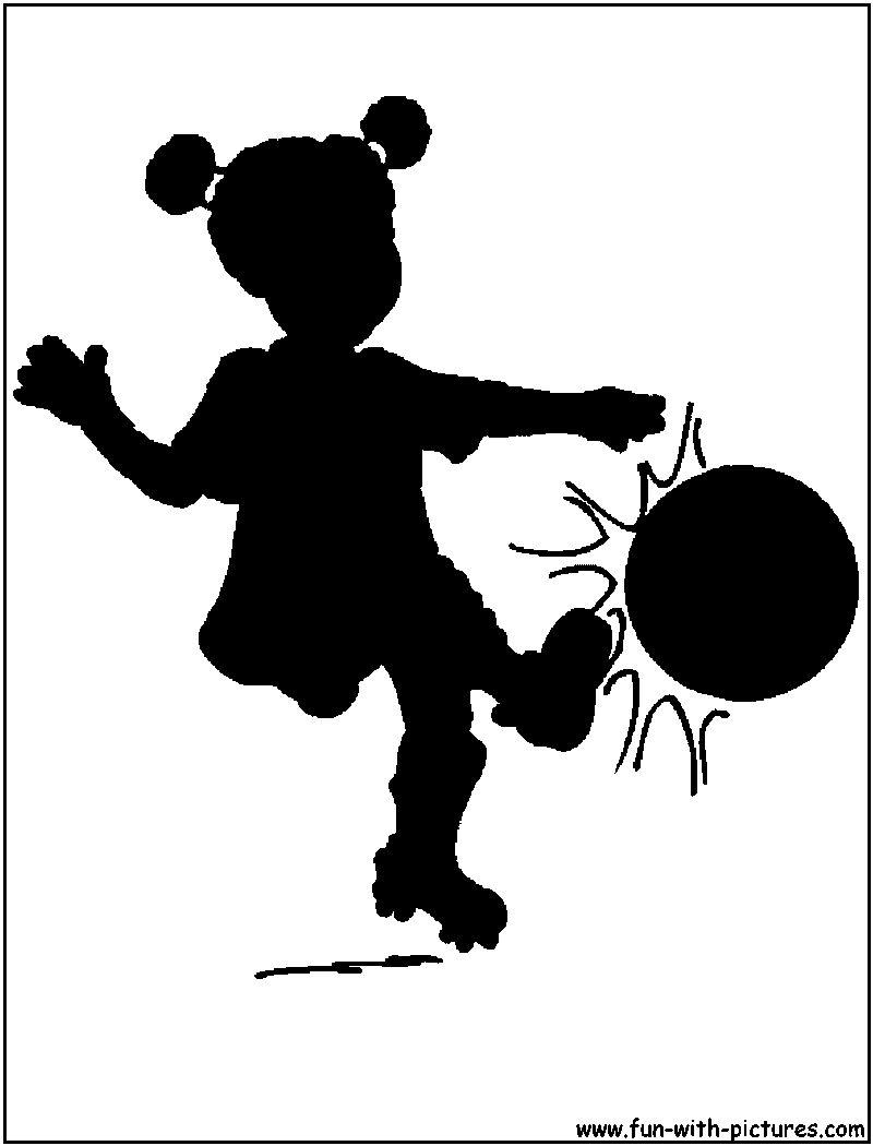 Girl Playing Soccer Silhouette