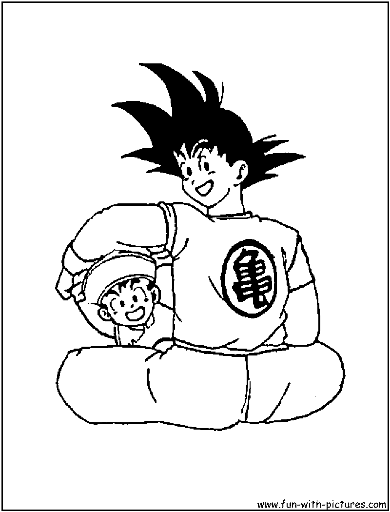 Goku Littlegohan Coloring Page 