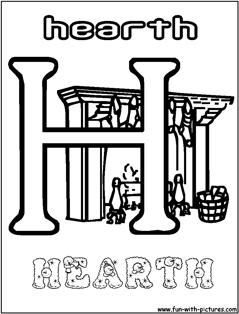 H Hearth Coloring Page 