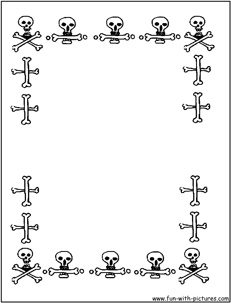 Halloween Borders Coloring Page 