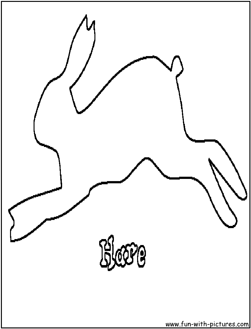 Hare Coloring Page 