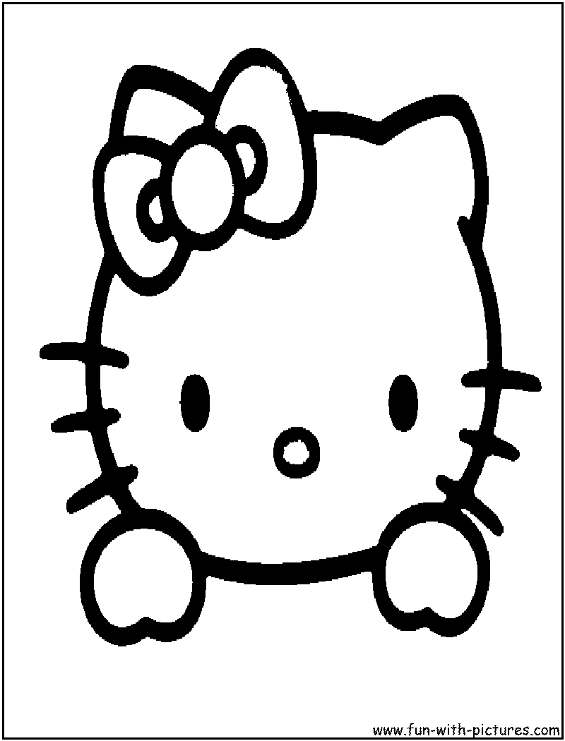 Hellokittyface Coloring Page 