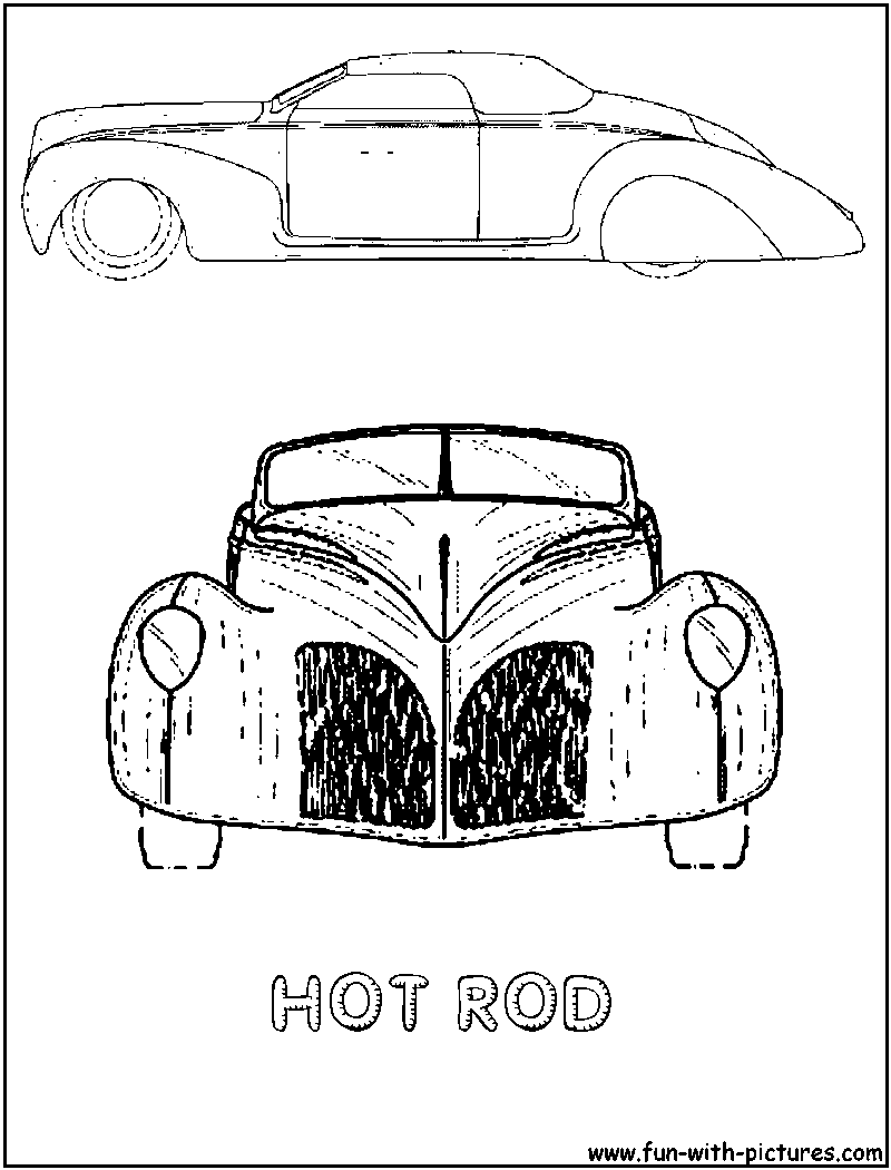 Hot Rod Coloring Page 