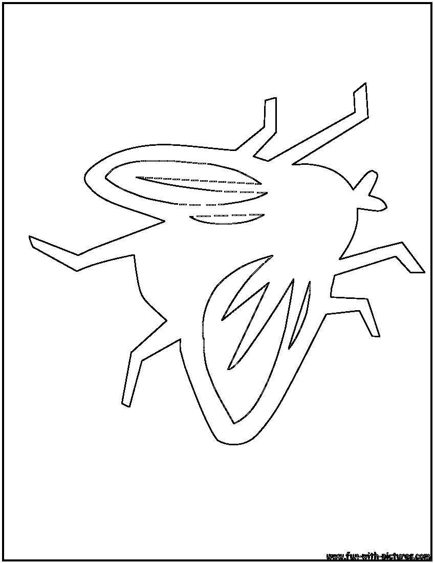 House Fly Outline Coloring Page 