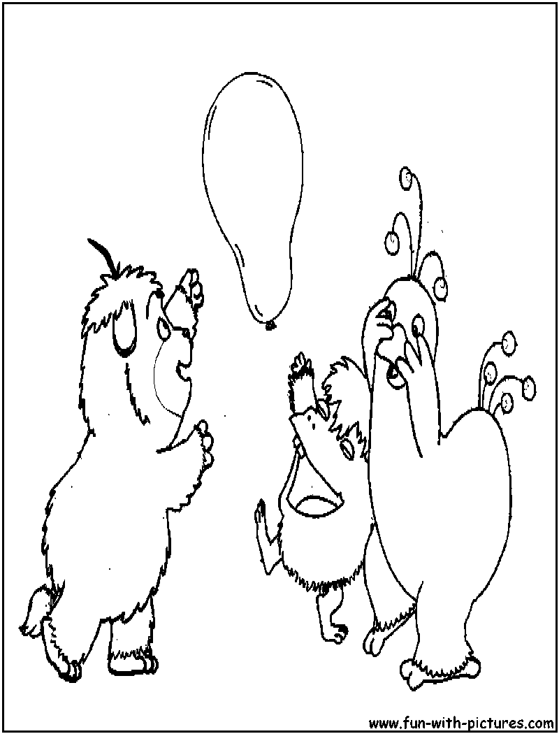 Humf Characters Coloring Page 