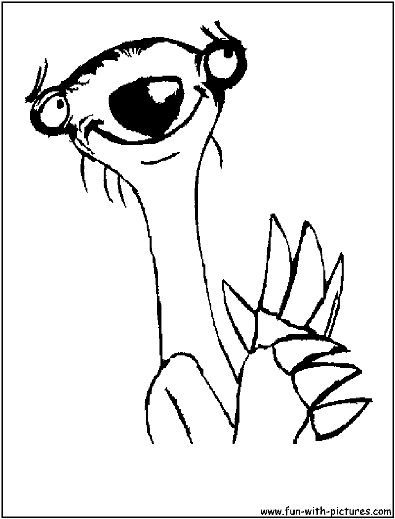 Iceage Sid Coloring Page 