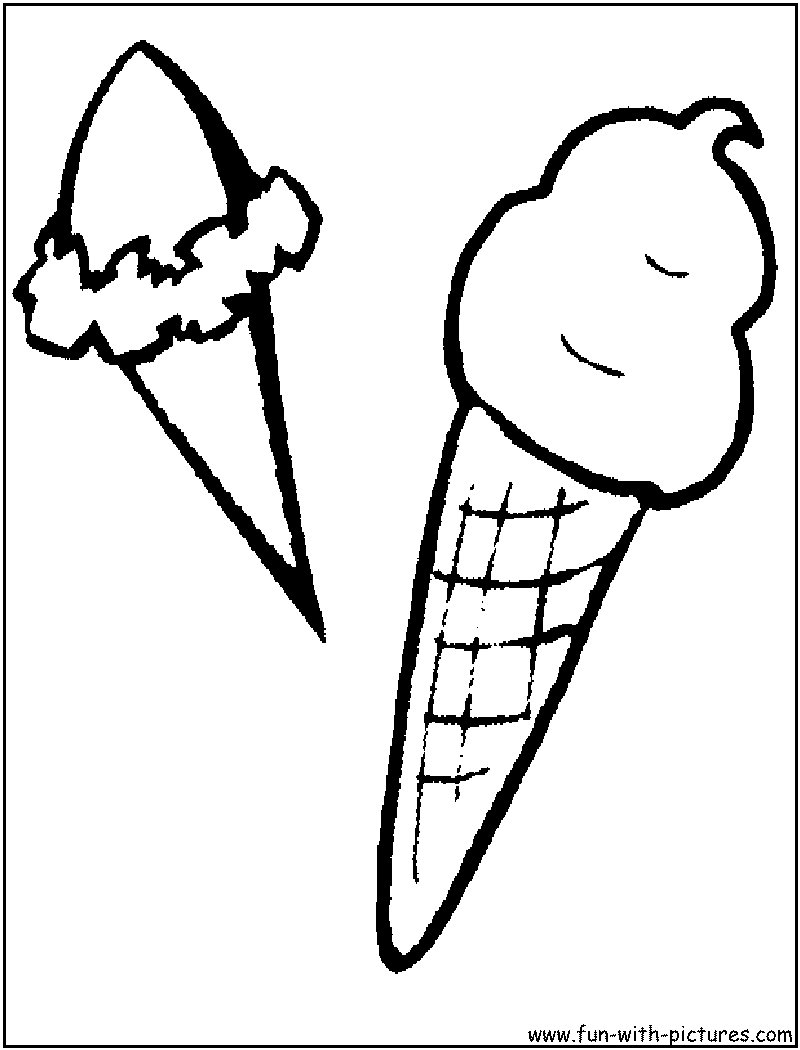 Icecreamcones Coloring Page 