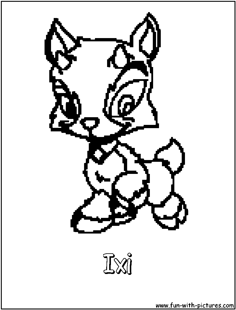 Ixi Coloring Page 