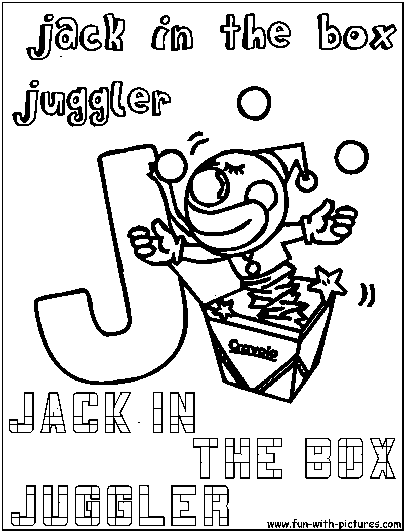 J Jackinthebox Juggler Coloring Page 