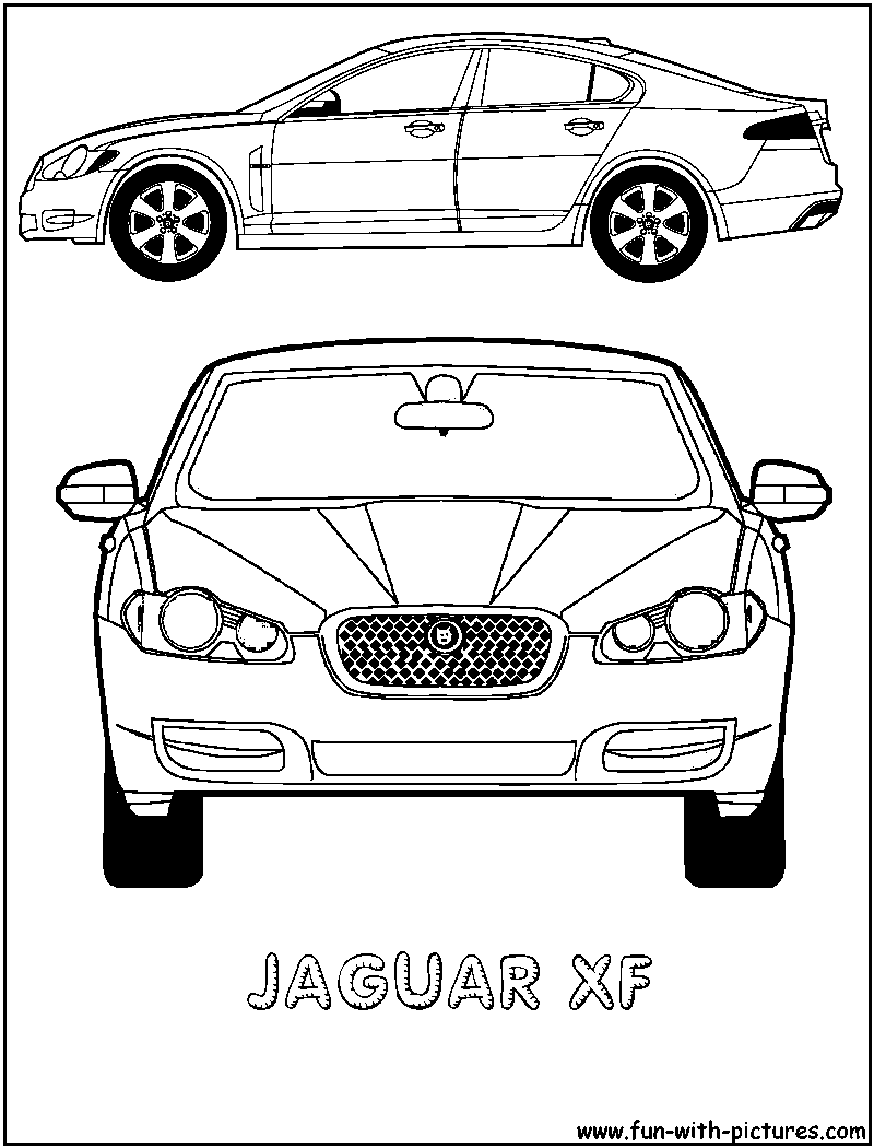 Jaguar Xf Coloring Page