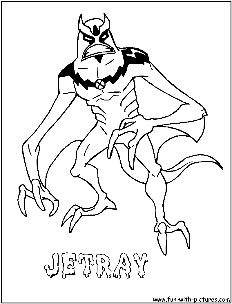 Jetray Coloring Page