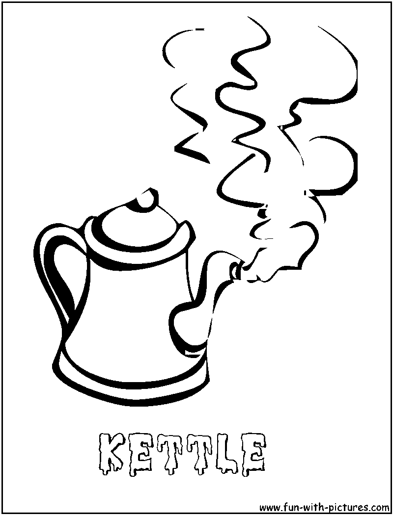 Kettle Coloring Page 