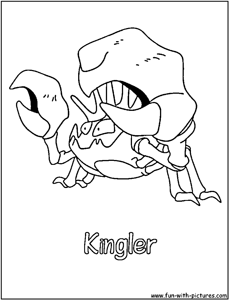 Kingler Coloring Page 