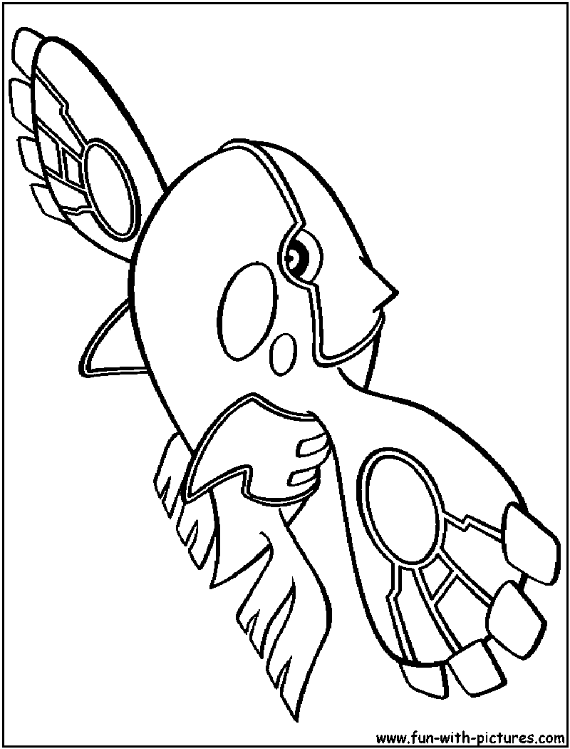 Primal Kyogre - Free Coloring Pages