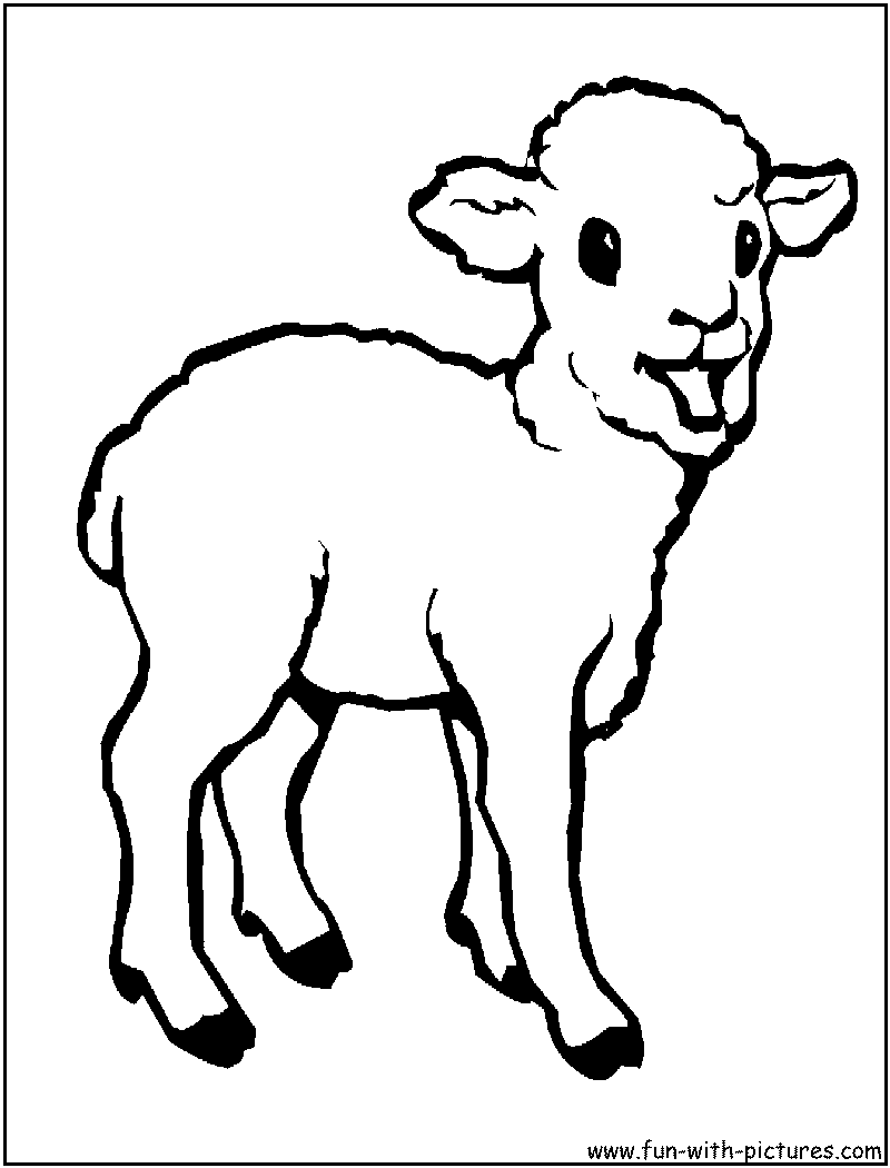Lamb Coloring Page 