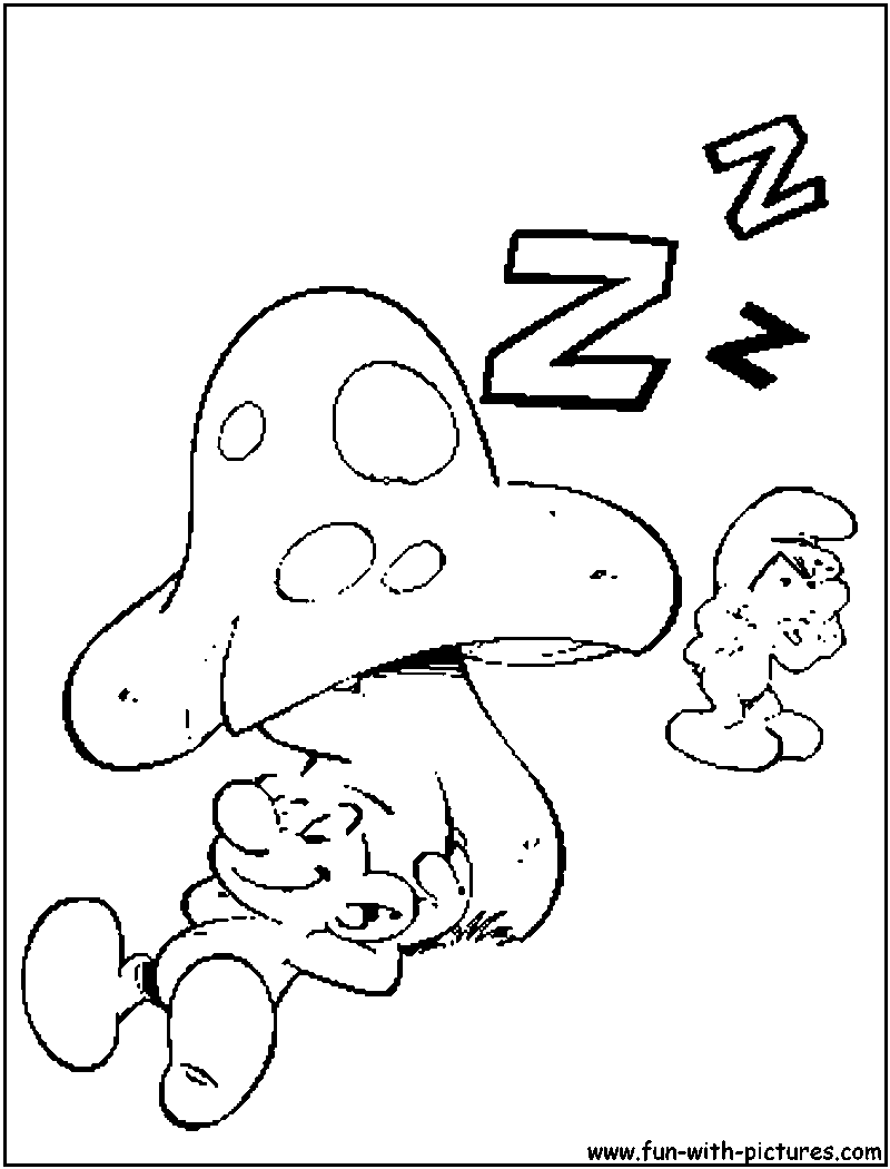 Lazysmurf Coloring Page 