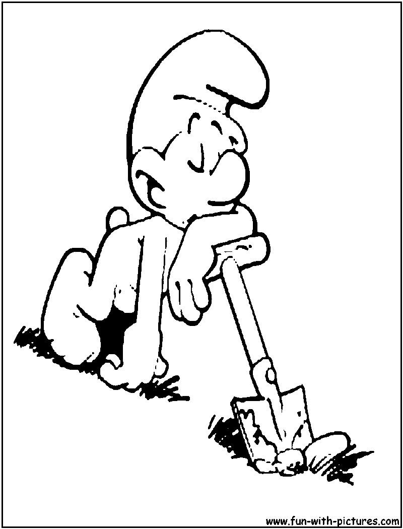 Lazysmurf2 Coloring Page 