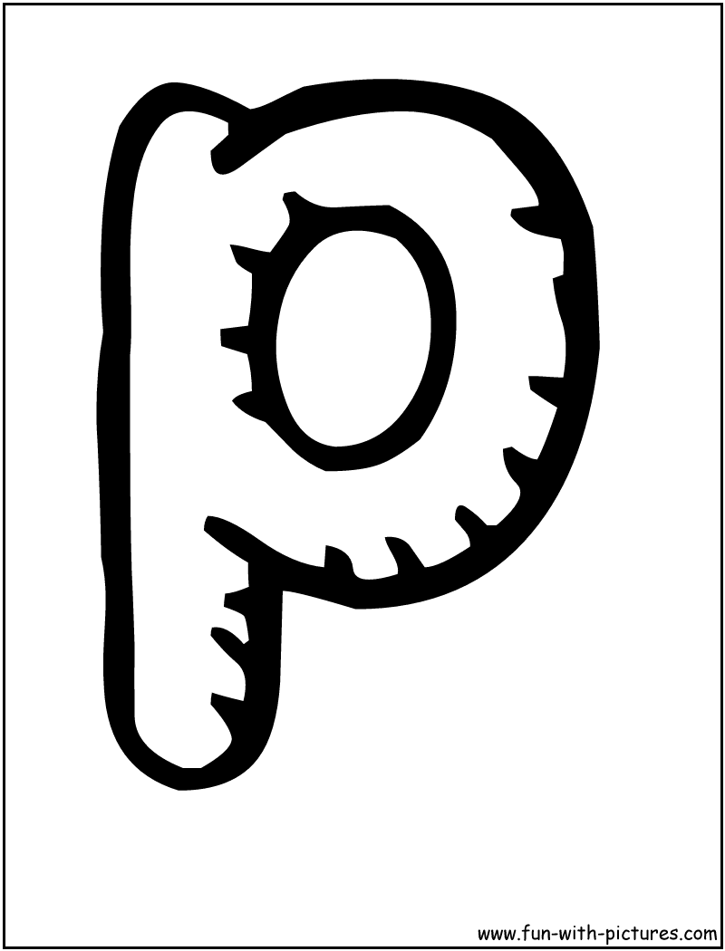 Letter P Coloring Page 