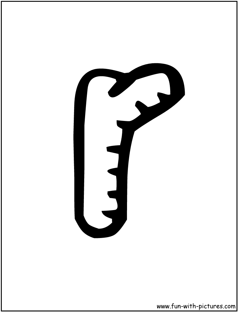 Letter R Coloring Page 