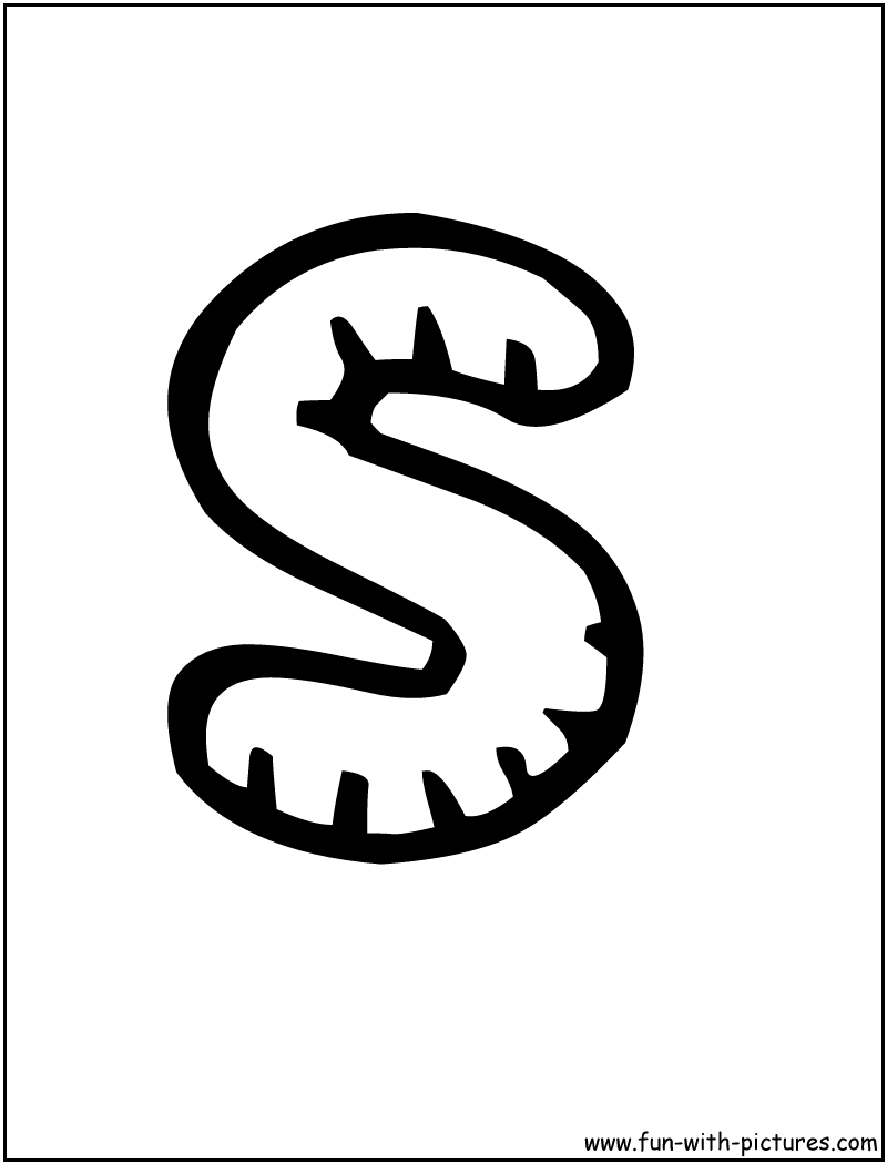 Letter S Coloring Page 
