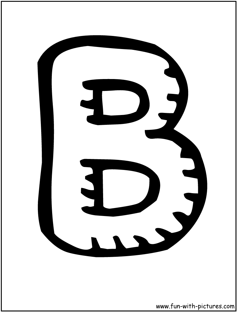 Letters B Coloring Page 