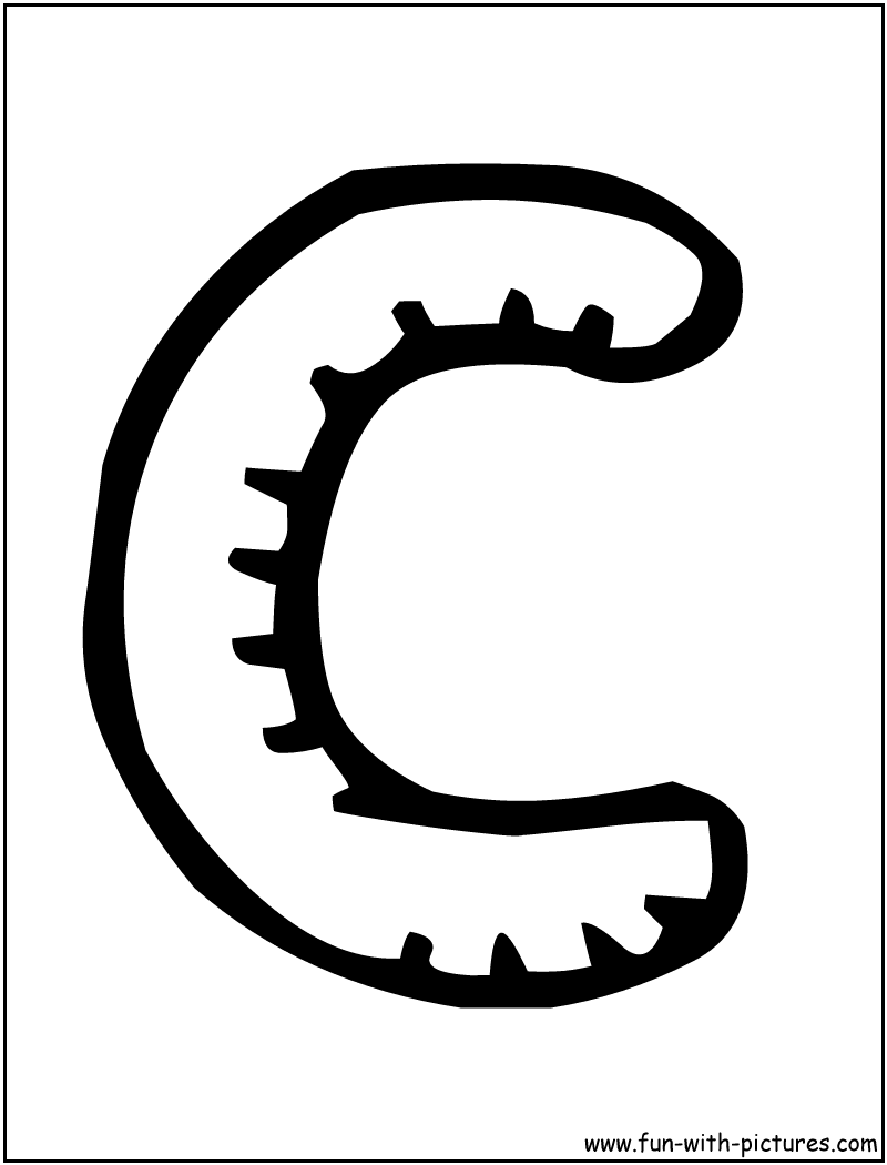 Letters C Coloring Page 